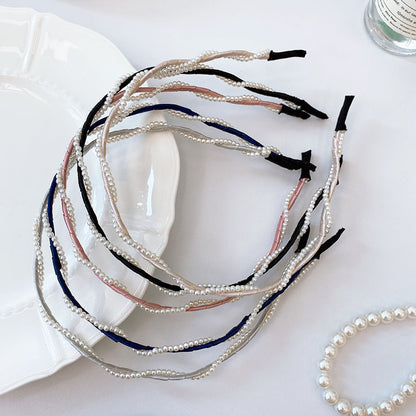 Elegant Pearl Hair Band | Wavy Hair Hoop for Women | Stylish & Comfortable Headwear - HH03 优雅珍珠发箍 女士波浪发带 | 时尚舒适头饰