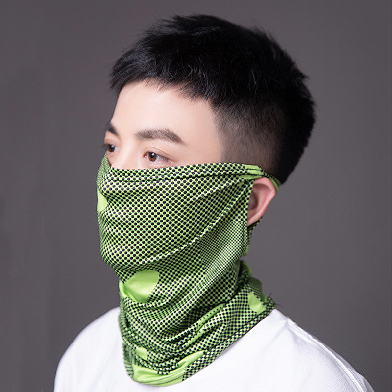 Summer Cooling Sun Mask | Full Face & Neck Protection | Breathable Mesh & Detachable Design | Ice Silk UV Shield 冰丝护颈防晒 呼吸感面罩 物理遮阳 骑行防晒
