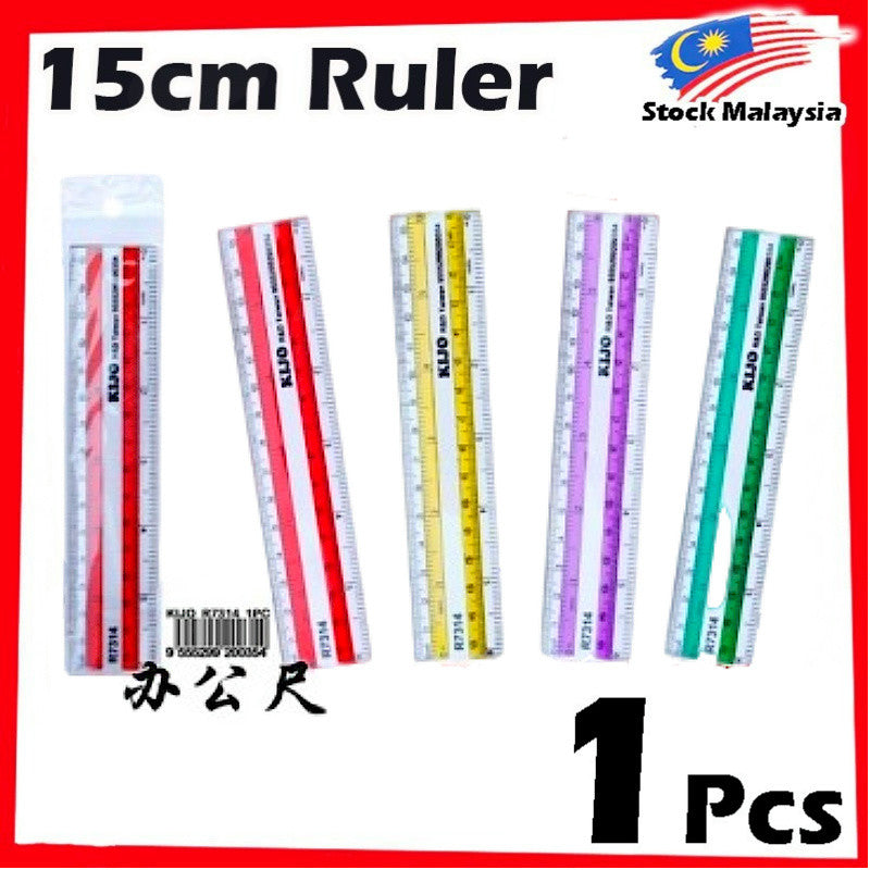 R-7314 KIJO 15cm / 6inch Office Stationery Ruler Pembaris
