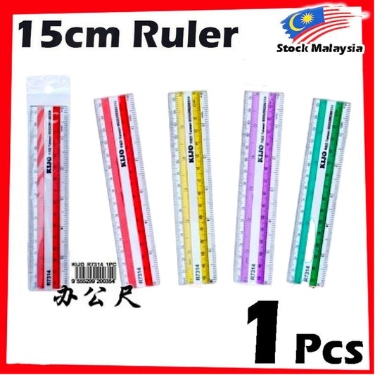R-7314 KIJO 15cm / 6inch Office Stationery Ruler Pembaris