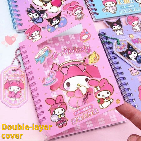 Cute Cartoon Portable Notebook | Mini Pocket Journal for Students | Small Memo Pad School & Office Supplies 可爱卡通记事本 迷你口袋本 随身笔记
