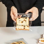 Cute Cartoon Transparent Self-adhesive Bread Bag Oil-proof Large Capacity Portable Bread Treat Bags-15180PP