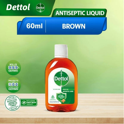 Dettol Antibacterial Brown Antiseptic Liquid 60ml