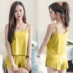 1001 SILKY SET | 吊带家居服套装：亲肤透气、修身显瘦 | 多色可选 Women's Camisole Sleepwear Set | Comfortable & Chic Nightwear