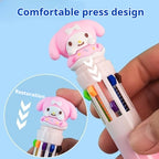 Cartoon Press Pen | Black & Blue Ink Ballpoint | Creative Student Prizes & Gift Stationery 可爱按压笔 卡通圆珠笔 学生奖品 办公文具
