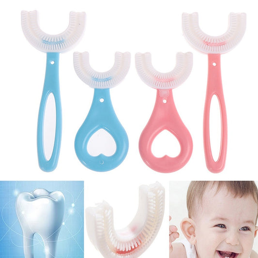 READY STOCK‼️ U-Shape Kids Toothbrush | Soft Silicone Brush for 2-6 / 6-12 Years 儿童U型牙刷 | 软硅胶刷头