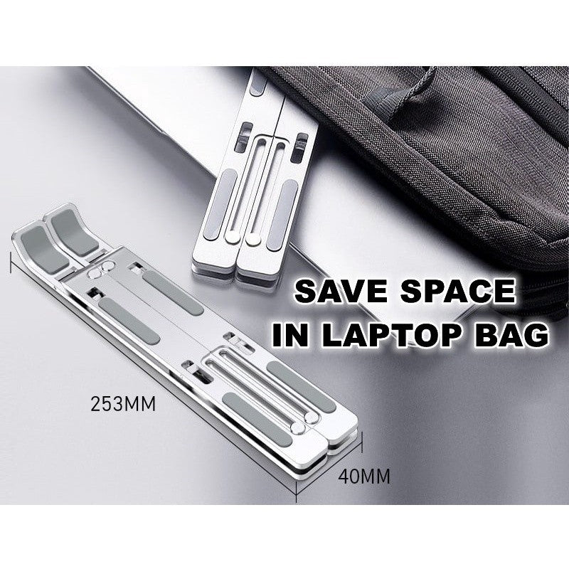 (READYSTOCK) Portable Laptop Stand Adjustable Foldable Laptop Holder  Notebook Stand Healthy Posture 便携式笔记本支架