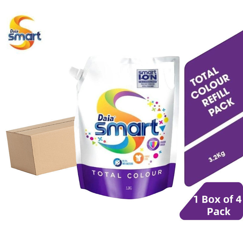 [VALUE PACK] Daia Smart Liquid Detergent 3.2kg | 1 Box of 4 Packs | Long Lasting Fragrance & Softness | Sabun Basuh Baju Cecair Daia 浪奇洗衣液 超值家庭装 柔顺持久留香