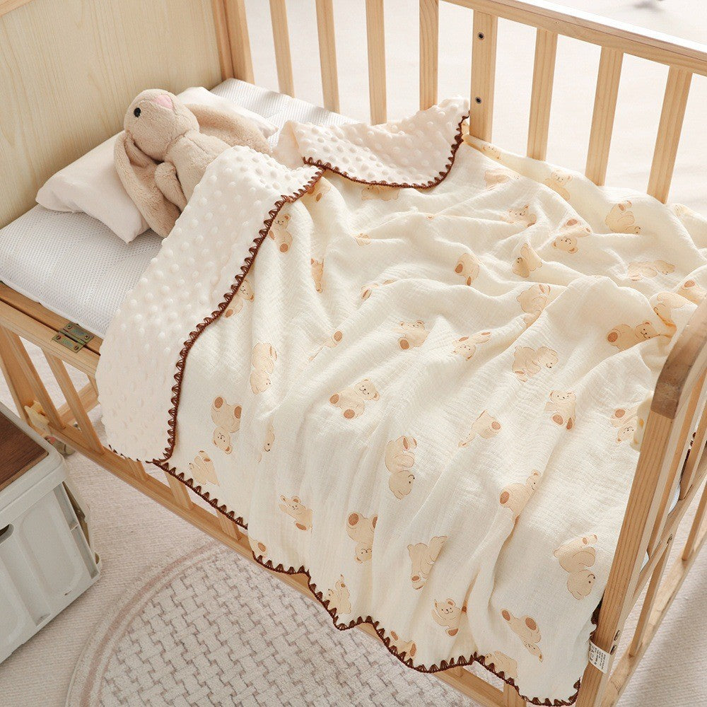 READY STOCK‼️ Newborn Baby Blanket | 100% Cotton | Soft & Skin-Friendly | 100*100cm | 新生儿纯棉盖毯 | 柔软亲肤