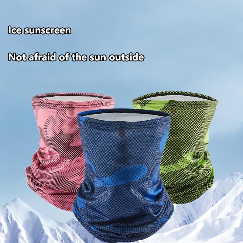 【READY STOCK】Ice Silk UV Protection Face Mask Women & Men Detachable Breathable Sun Shield DD-056/057/058 冰丝防晒面罩