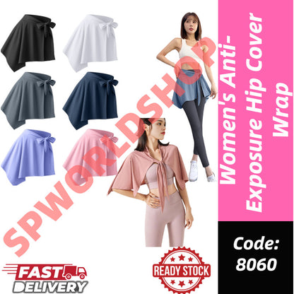 【READY STOCK】Anti-Exposure Towel Wrap for Women | Sports Yoga Cover Skirt | Sporty Quick-Dry Hip Wrap 8060 防走光遮臀巾