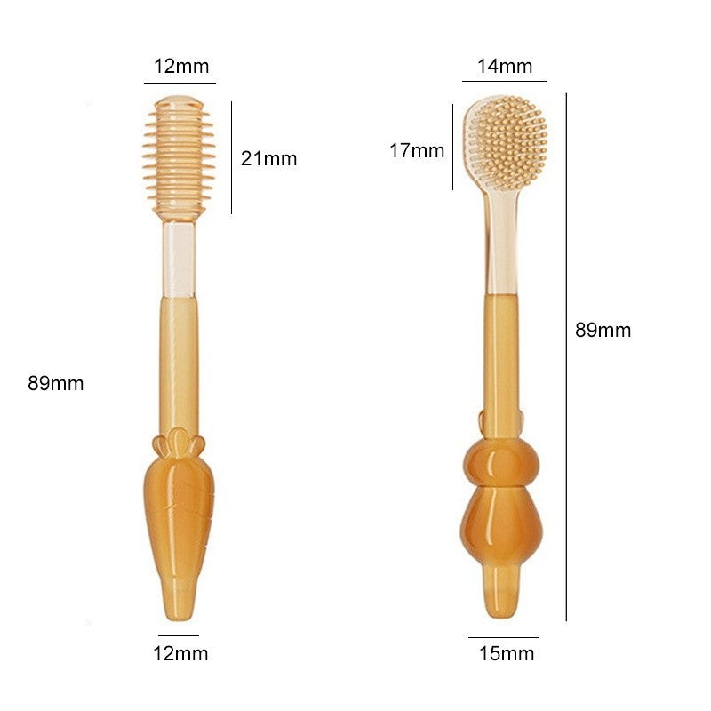 360° Silicone Baby Toothbrush | Soft Tongue Scraper for Newborns | Safe Oral Hygiene Kit | Pembersih Mulut Bayi 婴儿口腔清洁 软毛牙刷 解决奶垢