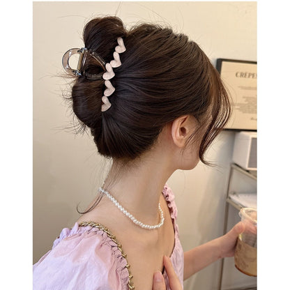 Vintage Jelly Love Scratch Clip | Large Heart-Shaped Crab Hair Claw | Fashionable  Headdress for Women - ZJ048 复古果冻爱心发夹