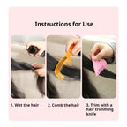 Heart Hair Trimmer Comb | Portable Fringe & Bangs Cutter | Manual Hair Thinning Tool for Women & Kids 爱心削发器 懒人剪刘海神器 随身携带 碎发整理