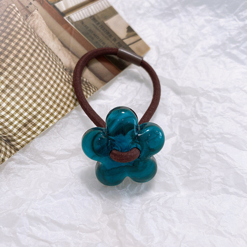 Hair Rope Flower Rubber Bands Women Hair Bands Sweet Hair Ties Flower Scrunchies-FqF5 花朵橡皮筋发绳
