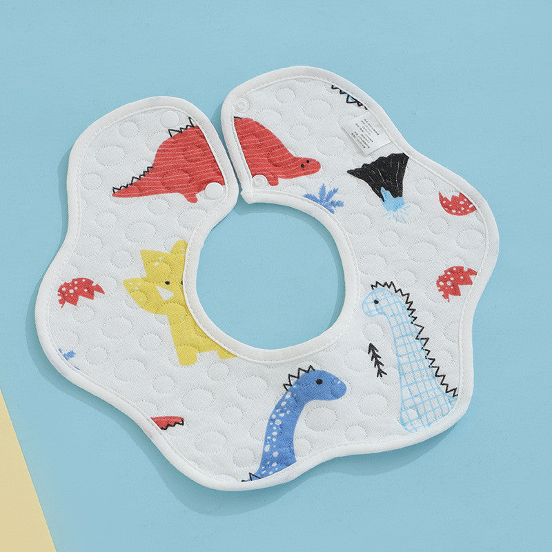 PURE COMFORT | 360° 旋转云感：绉布针织防水护颈围嘴 Baby Crepe & Knitted Bib · 360° Seamless Protection