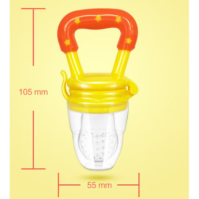 Baby Fruit Feeder Pacifier | Silicone Food Nibbler for Teething | Fruit Sucking Soother | Puting Buah Bayi Boleh Putar 婴儿水果咬咬乐 硅胶辅食 旋转式 磨牙