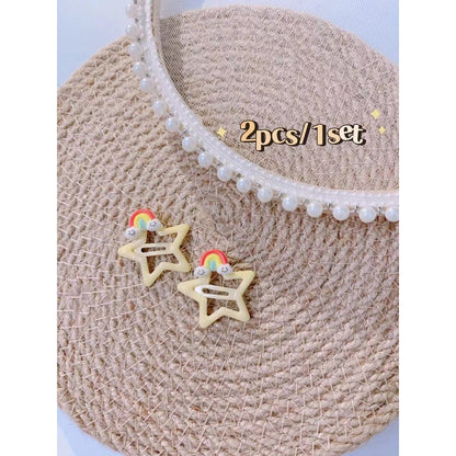 5Pcs/Set Cartoon Hairpins For Baby Girls Cute Flower Hair Clips Animal Mini Hairclips Kids-CSW1015
