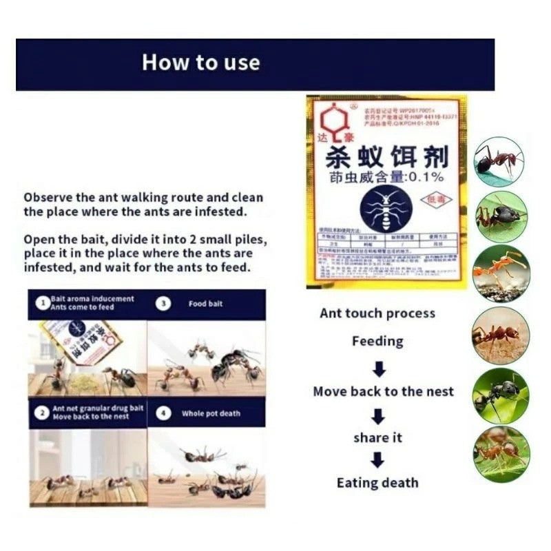 3g/5g Powder Ant / Cockroach Killer Bait Ants Repellent Trap Pest control Destroy Ant Baits Lipas Semut
