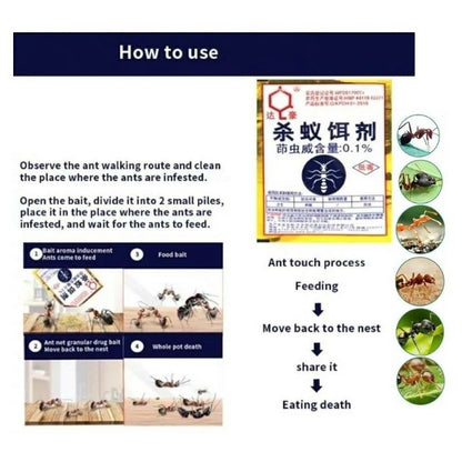 3g/5g Powder Ant / Cockroach Killer Bait Ants Repellent Trap Pest control Destroy Ant Baits Lipas Semut