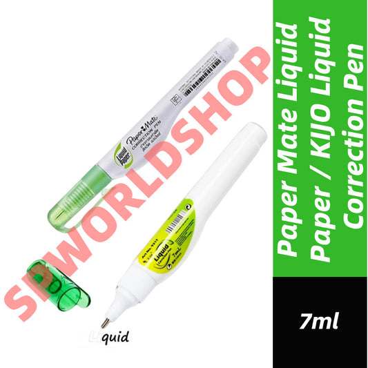 Paper Mate Liquid Paper / KIJO Liquid Correction Pen 7ml #Liquid #Paper #Correction #Pen
