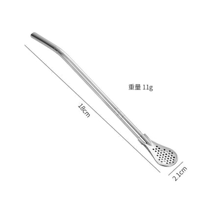 304 Stainless Steel Straws Spoon Drinking Straw Filtering Straw and Brush 不锈钢吸管 过滤吸管