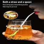 304 Stainless Steel Straws Spoon Drinking Straw Filtering Straw and Brush 不锈钢吸管 过滤吸管