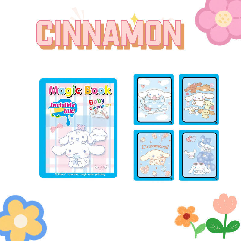 Magic Water Coloring Book (HB1002) | Non-Toxic Drawing Pad for Toddlers | Reusable Painting Book with Pen | Buku Mewarna Air 无毒魔法水画册 清水涂鸦 重复使用