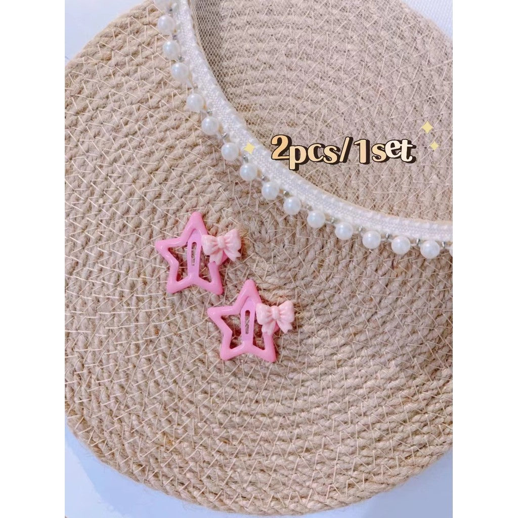 5Pcs/Set Cartoon Hairpins For Baby Girls Cute Flower Hair Clips Animal Mini Hairclips Kids-CSW1015