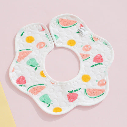 【READY STOCK】Baby Crepe & Knitted Bib Waterproof Baby Bibs 360 Degree Bib Newborn Kids Feeding Baby Saliva Towel-9627
