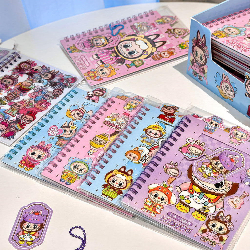 【READY STOCK】Cute Cartoon Portable Notebook | Mini Pocket Journal | Kawaii Stationery for School & Office 可爱卡通记事本