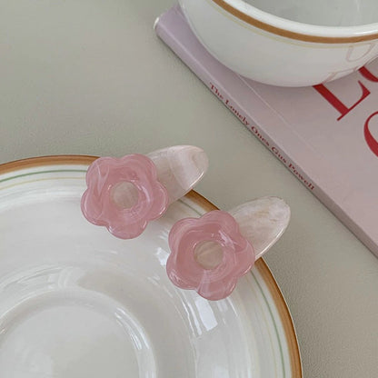 Vintage Jelly Love Scratch Clip | Large Heart-Shaped Crab Hair Claw | Fashionable  Headdress for Women - ZJ048 复古果冻爱心发夹