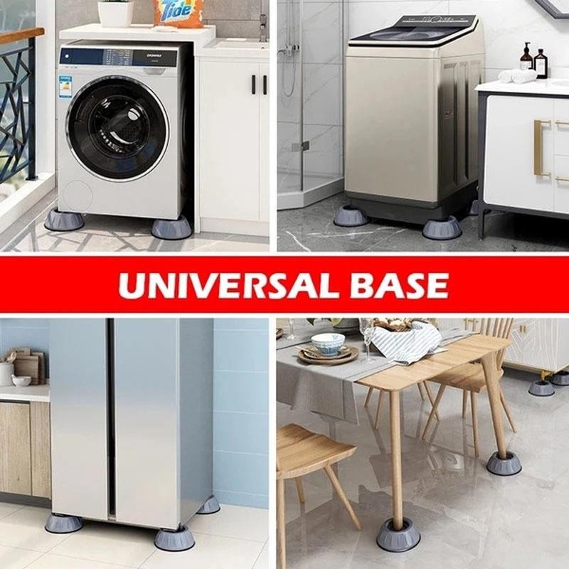 1Pcs/4Pcs Washing Machine Base | Anti-Vibration Foot Pad | Universal Fridge & Furniture Stand | Anti-Slip Shock Absorber 洗衣机脚垫 减震防滑 增高防潮 冰箱底座