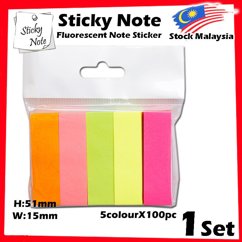 Sticky Note Memo Pad Fluorescent Note Sticker Post It Sign Here Sticky Notes