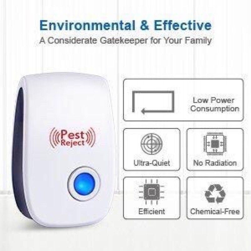 (READY STOCK)Ultrasonic Pest Repeller | Plug-in Electronic Pest Control | Effective Against Cockroach, Rat,   超声波驱虫器
