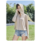 [READY STOCK] Anti-UV Ice Silk Sun Protection Shirt | Cooling Sunblock Hoodie | Long Sleeve Lightweight Jacket 防晒冰丝外套