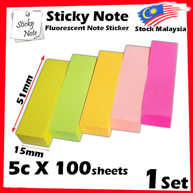 Sticky Note Memo Pad Fluorescent Note Sticker Post It Sign Here Sticky Notes