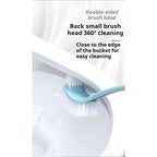 Long Handle Double-Head Curved Toilet Brush | 2-in-1 Bathroom Cleaning Tool | Deep Scrub Gap Cleaner Brush 长柄双头弯曲马桶刷 无死角清洁 强力去污 浴室神器