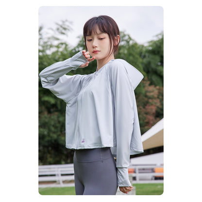 [READY STOCK] Anti-UV Ice Silk Sun Protection Shirt | Cooling Sunblock Hoodie | Long Sleeve Lightweight Jacket 防晒冰丝外套