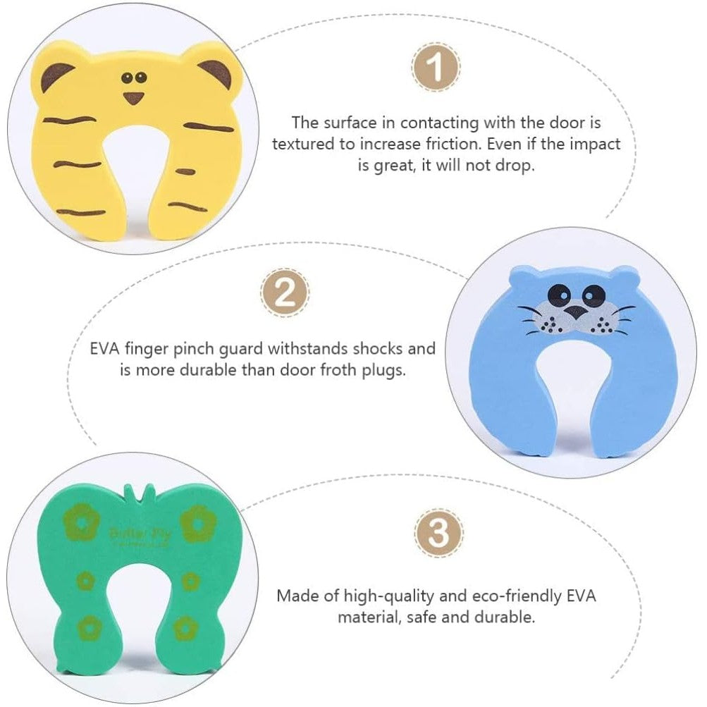 Safety Door Stopper (C0D1) | Anti-Finger Pinch Guard | Cartoon Foam Door Wedge Protector | Penyekat Pintu Bayi 宝宝安全门塞 防夹手 门卡 泡沫门挡