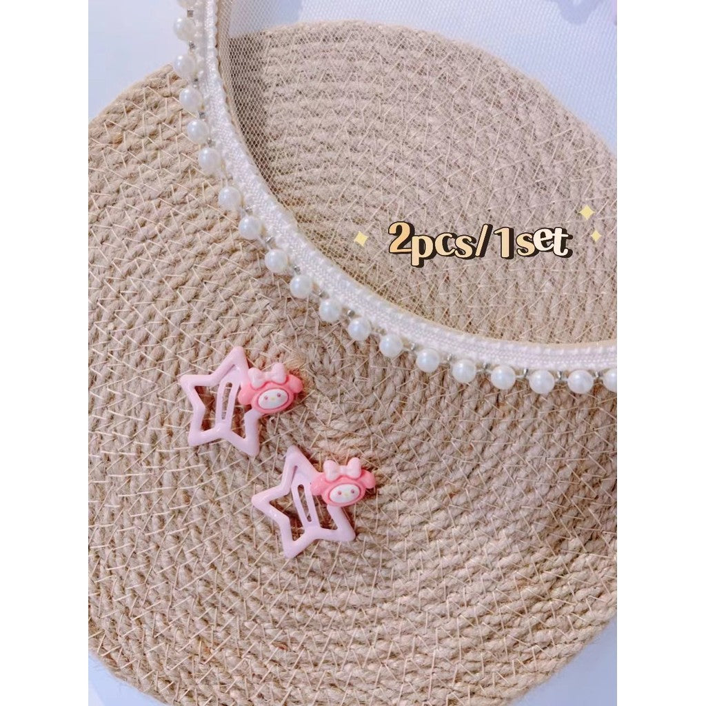 5Pcs/Set Cartoon Hairpins For Baby Girls Cute Flower Hair Clips Animal Mini Hairclips Kids-CSW1015