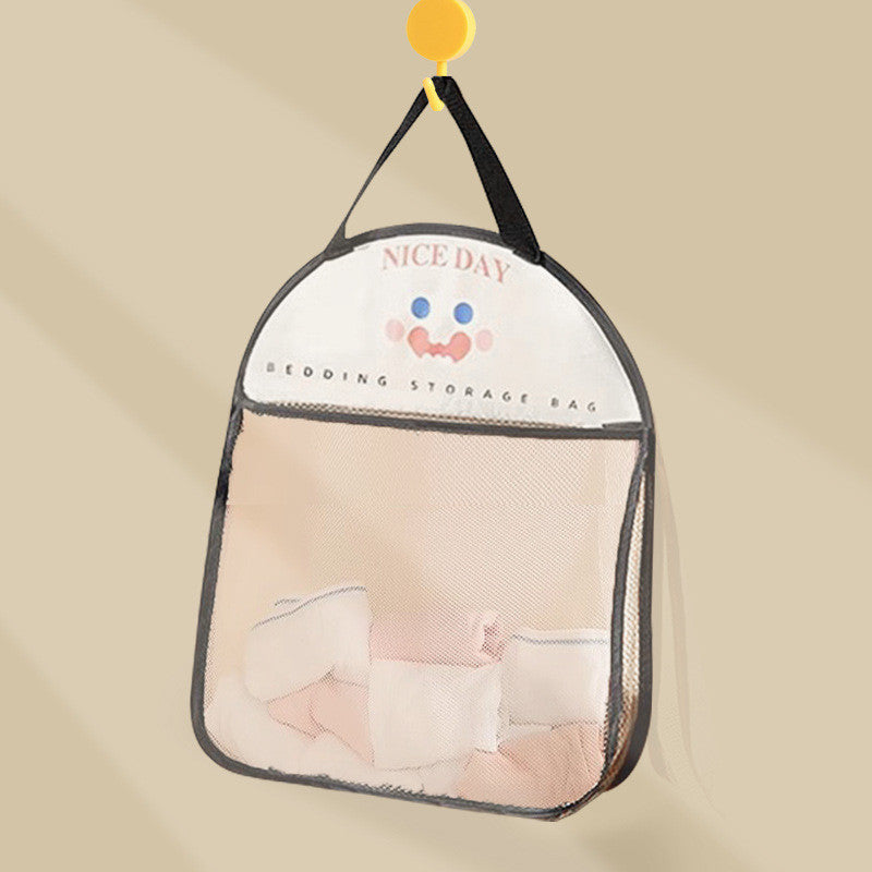 【READY STOCK】Hanging Mesh Storage Bag | Single-Layer Closet Organizer | Dustproof Underwear Bra Socks Storage 悬挂式收纳网兜 C1