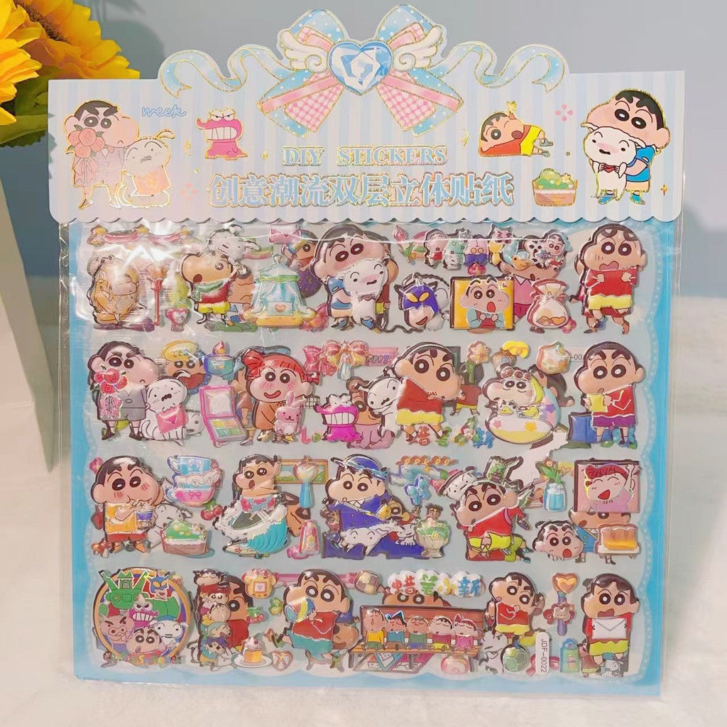 2 Sheets Sanrio Cartoon Stickers | 3D Puffy Decal for Kids & Students | DIY Journal Decoration | Pelekat 3D Kartun Sanrio 三丽鸥立体贴纸 儿童奖励 礼物