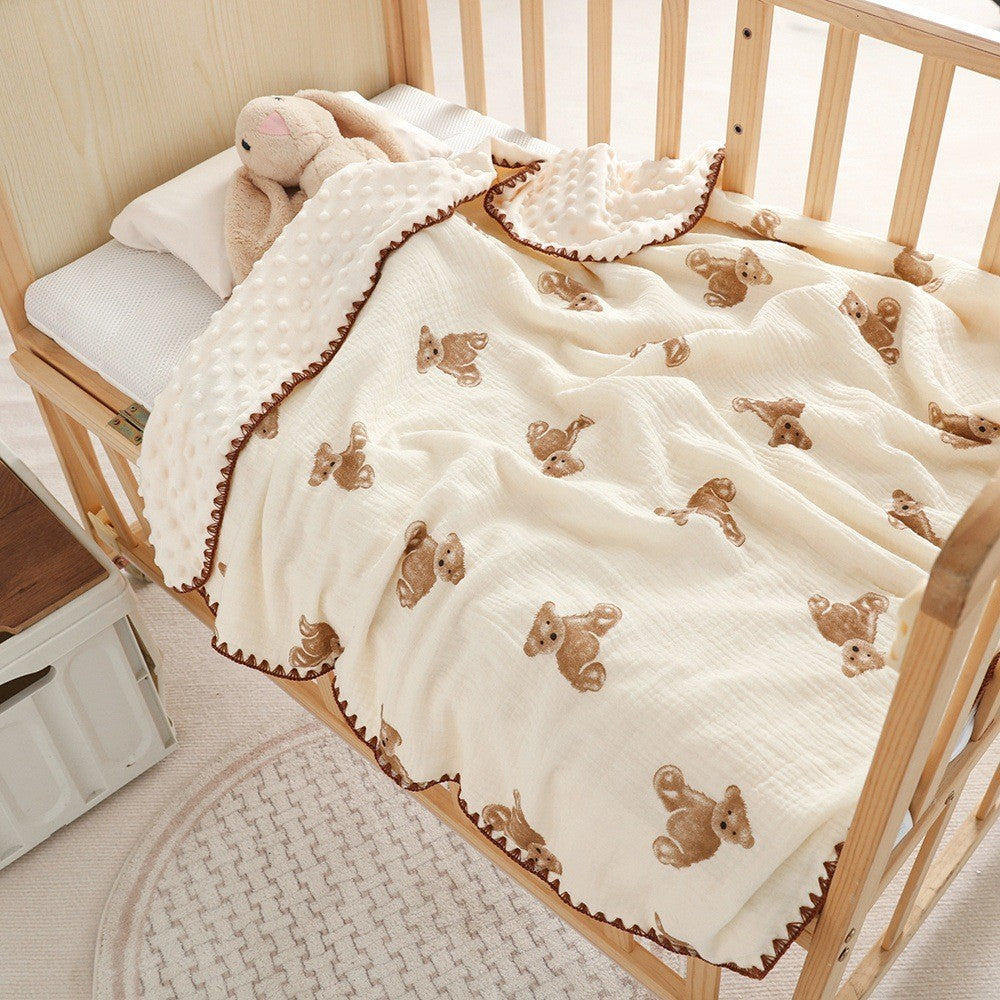 READY STOCK‼️ Newborn Baby Blanket | 100% Cotton | Soft & Skin-Friendly | 100*100cm | 新生儿纯棉盖毯 | 柔软亲肤