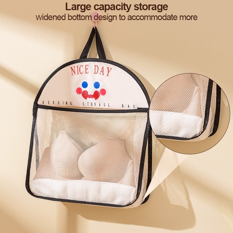 【READY STOCK】Hanging Mesh Storage Bag | Single-Layer Closet Organizer | Dustproof Underwear Bra Socks Storage 悬挂式收纳网兜 C1