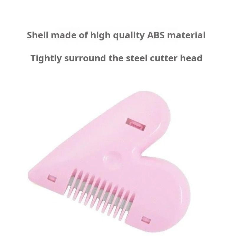 Heart Hair Trimmer Comb | Portable Fringe & Bangs Cutter | Manual Hair Thinning Tool for Women & Kids 爱心削发器 懒人剪刘海神器 随身携带 碎发整理