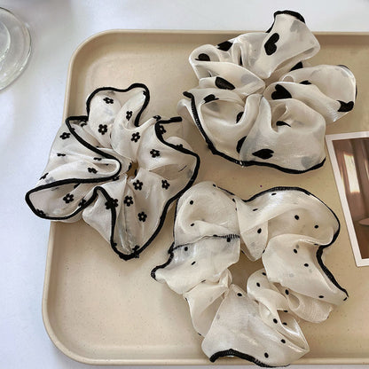 French Chiffon Elastic Hair Scrunchie Large Fairy For Women Fashion Elastic Hair Band-DG4Y