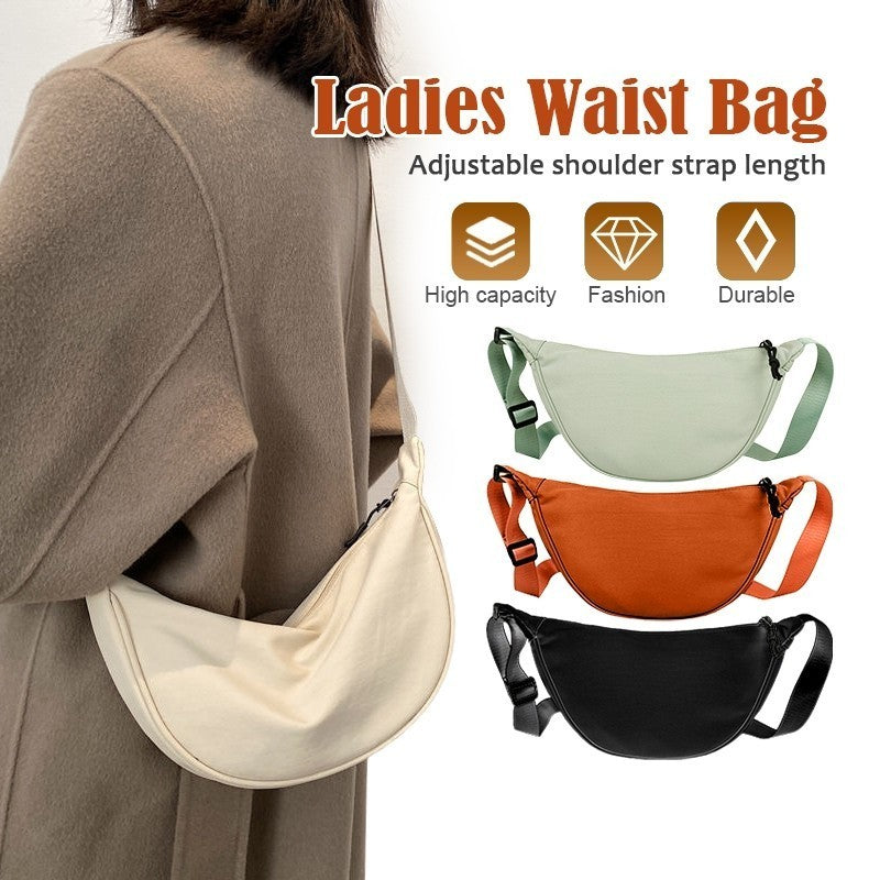Minimalist Nylon Dumpling Bag | Waterproof Crossbody Shoulder Bag B07089 | Versatile Travel & Gym Bag | Beg Sandang Lelaki & Perempuan 极简机能风 尼龙斜挎包 防水大容量