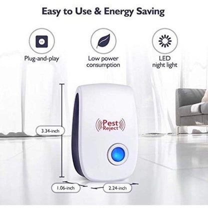 (READY STOCK)Ultrasonic Pest Repeller | Plug-in Electronic Pest Control | Effective Against Cockroach, Rat,   超声波驱虫器