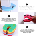 Safety Door Stopper (C0D1) | Anti-Finger Pinch Guard | Cartoon Foam Door Wedge Protector | Penyekat Pintu Bayi 宝宝安全门塞 防夹手 门卡 泡沫门挡
